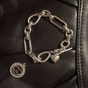 💥SET: *CC Charm Auth & *Silver Chain Bracelet⭐️